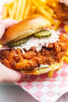  Nashville Hot Chicken Sandwich - A Spicy Symphony Exploding With Creamy Coolness and Tangy Southern Heat!